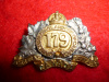 179th Battalion (Winnipeg) Officer's Silver & Gilt  Collar Badge